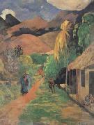 Paul Gauguin Street in Tahiti (mk07) Germany oil painting reproduction